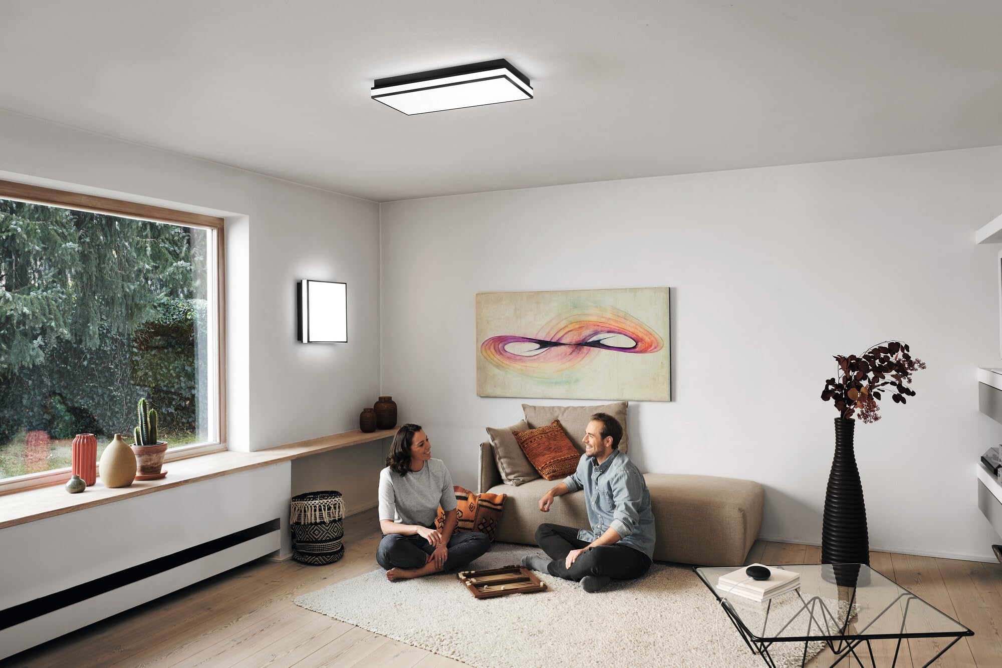 OSRAM LUCE DA SOFFITTO LED SMART+ Matter MAGNET 600x300mm TW | SMART+ MATTER Magnet, Indoor Wall Lighting, Black, dia, 30000 h, confezione da 1