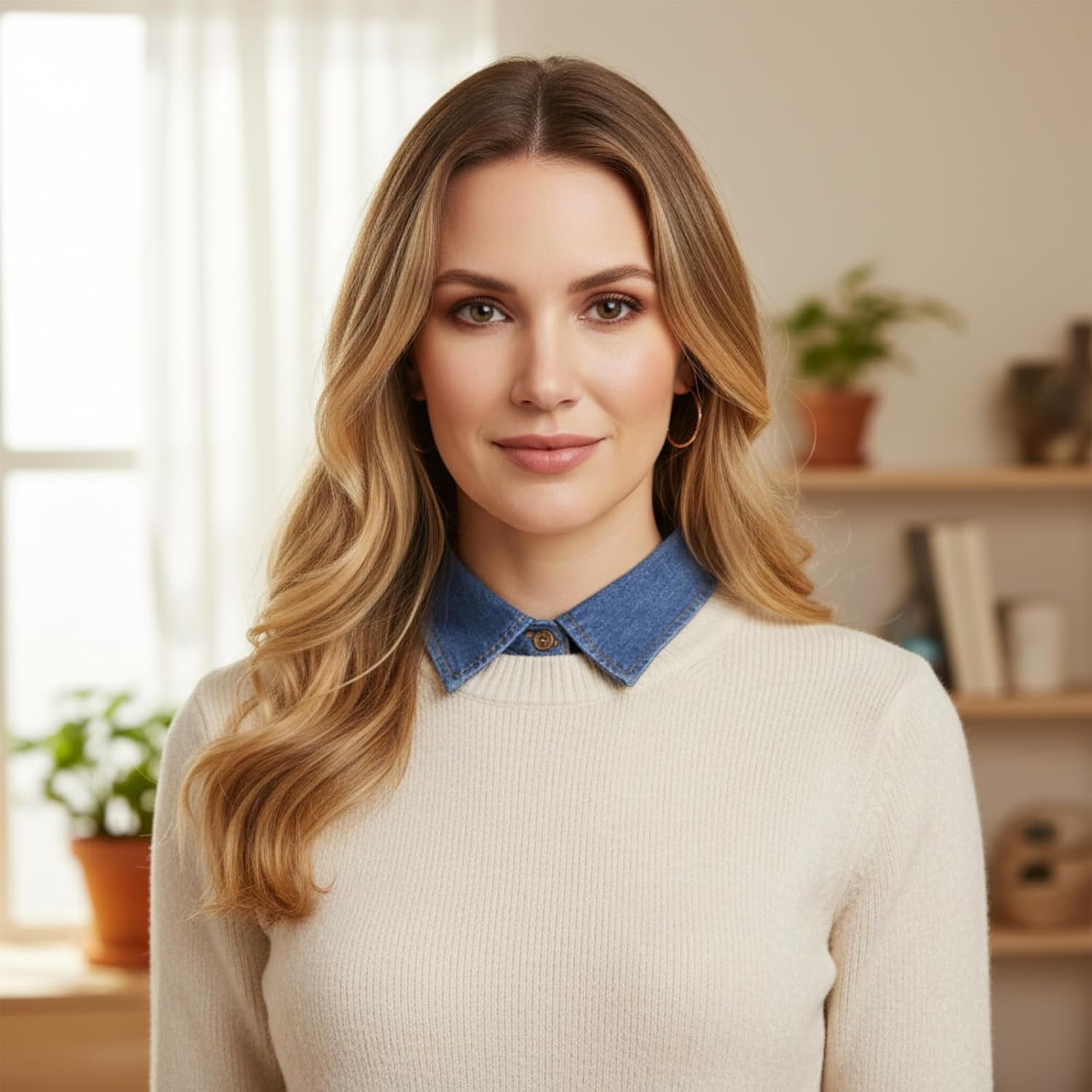 Syhood Denim Detachable Collar Shirt Detachable Fake Dickey Collar Half Blouse Removable Choker Blouse Top for Lady Women - Image 7