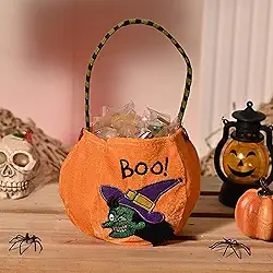 Sacos de doces ou travessuras de Halloween, sacos de doces de abóbora reutilizáveis para festas, cosplay, eventos escolares, sacolas de brindes para atividades de Halloween