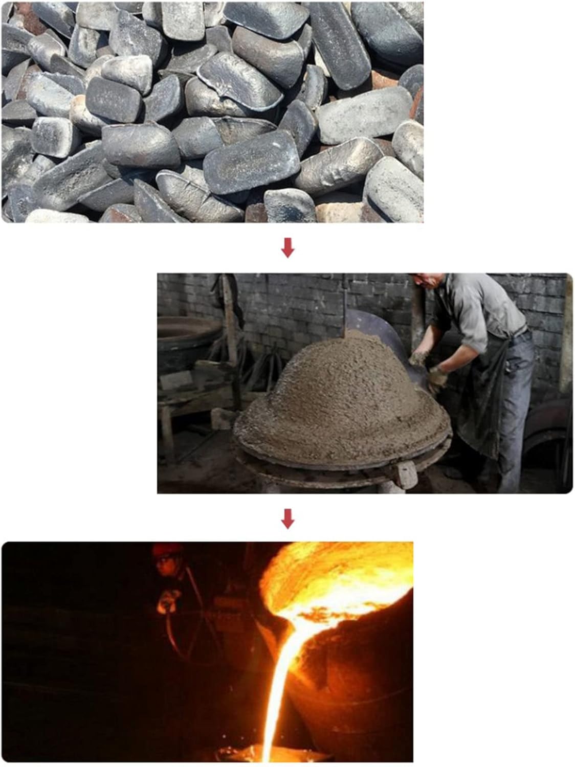Iron Wok with Wooden Lid, Outdoor Stove Household Cooking Pot Made of Iron, Diameter 44 Cm
