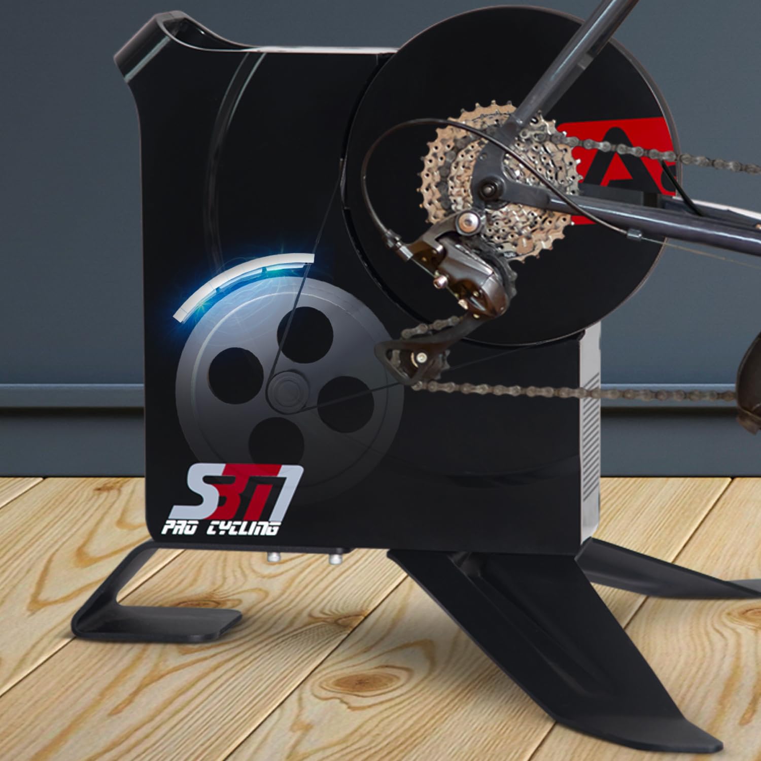 AsVIVA SBT1 Rollentrainer Smart Trainer, Fahrrad Rollentrainer, 2000 W Leistung, 20% Steigungssimulation, App kompatibel