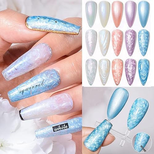 Miniatura 3 de Liner Gel Nail Art Polish Juego de 12 colores, colores de perlas pintadas Liner Gel Nail Polish Kits Acrílico Nail Art Line Drawing LED Required