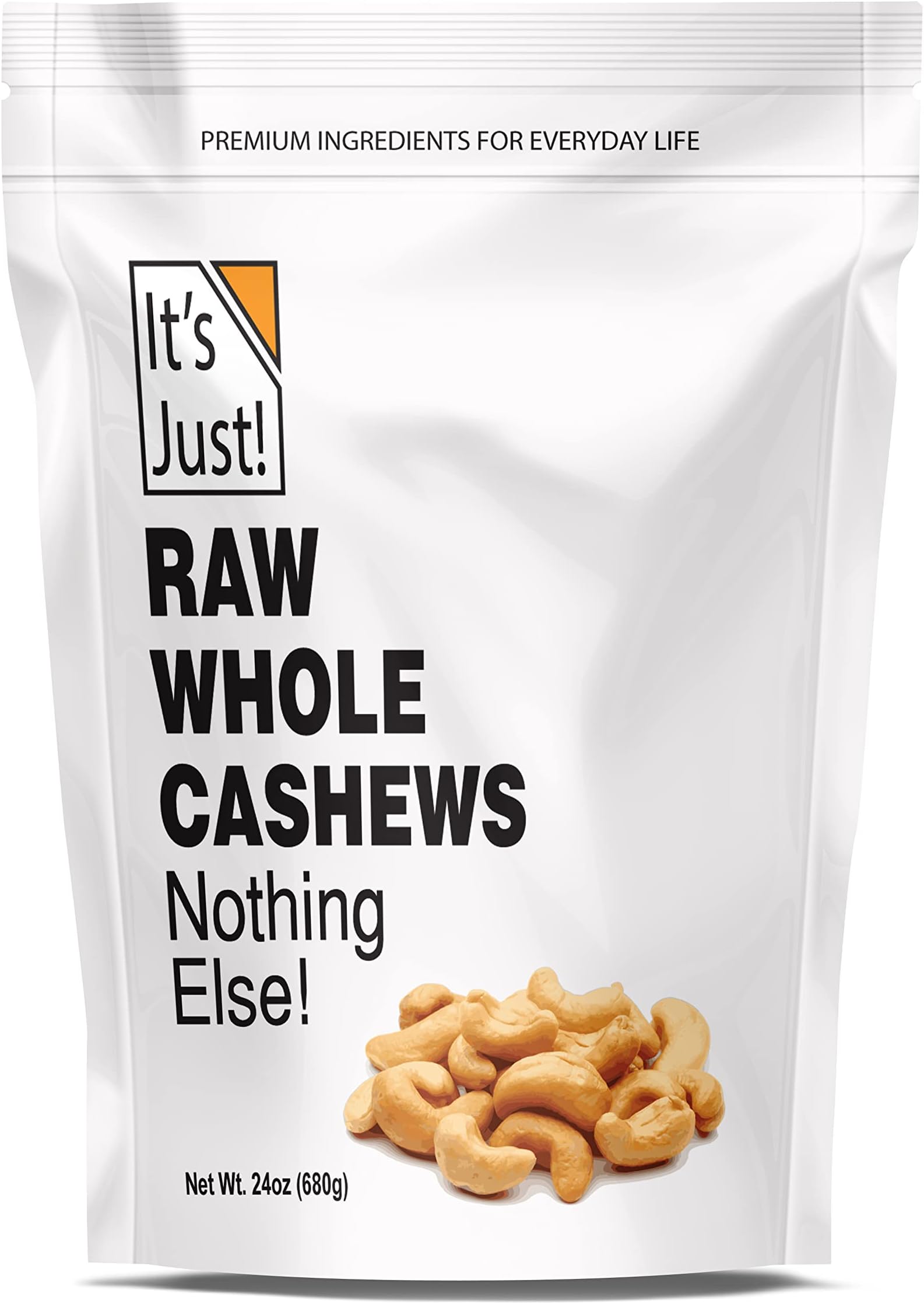 It's Just - Whole Cashews, Premium Fancy Nuts (Raw (Soft) / Unsalted, 1.5 Pound)