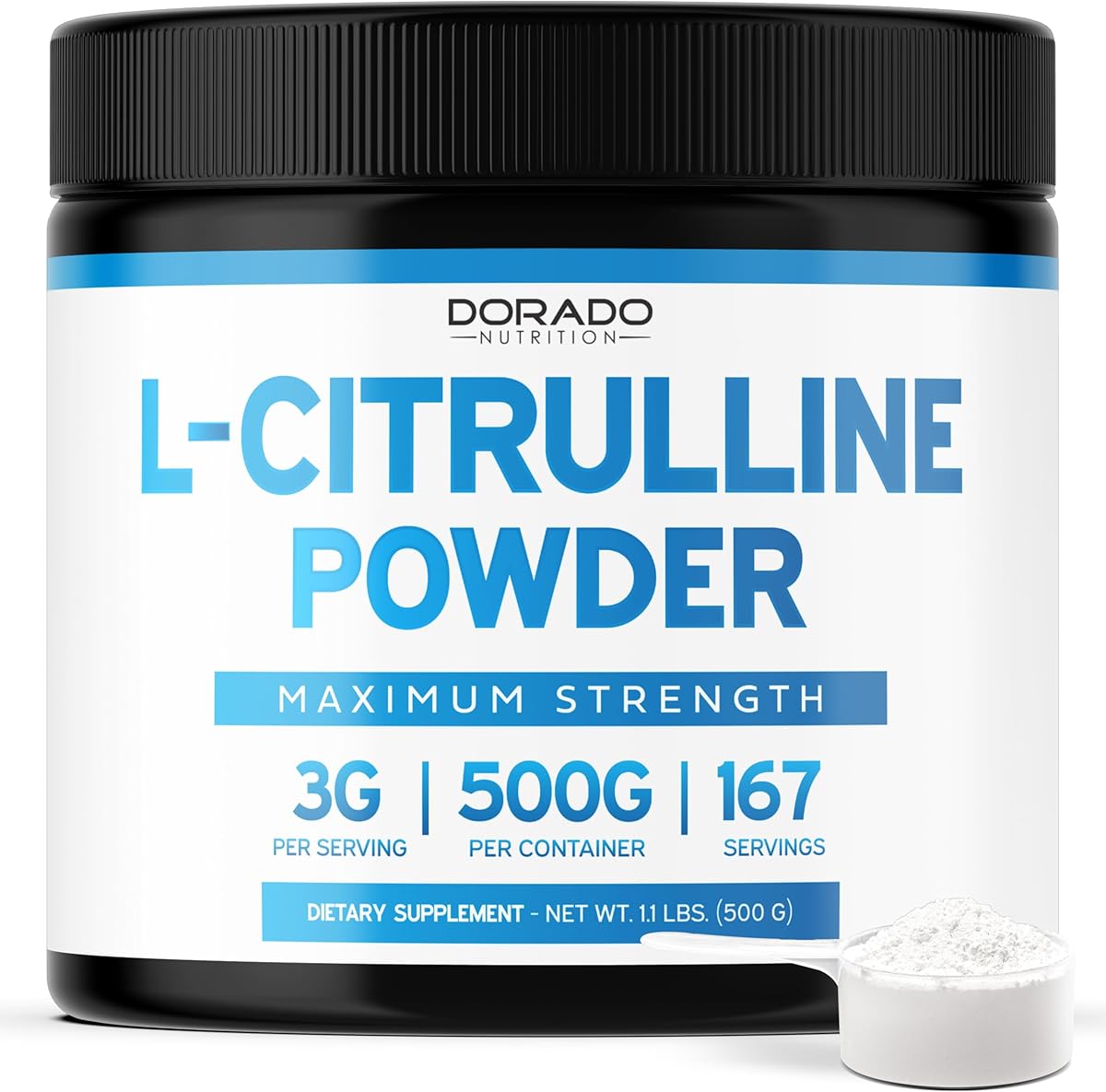 L Citrulline Powder Supplements (3g) Support L Arginine & Nitric Oxide Booster Powder - L-Citruline Supplements For Men & Women - Stamina , Endurance , Performance for Workouts - Vegan & USA Made
