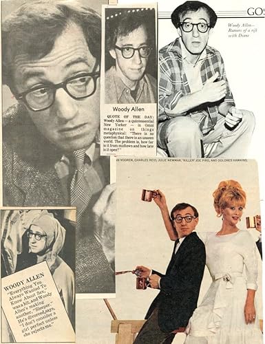Woody Allen original clipping magazine photo lot #N6095