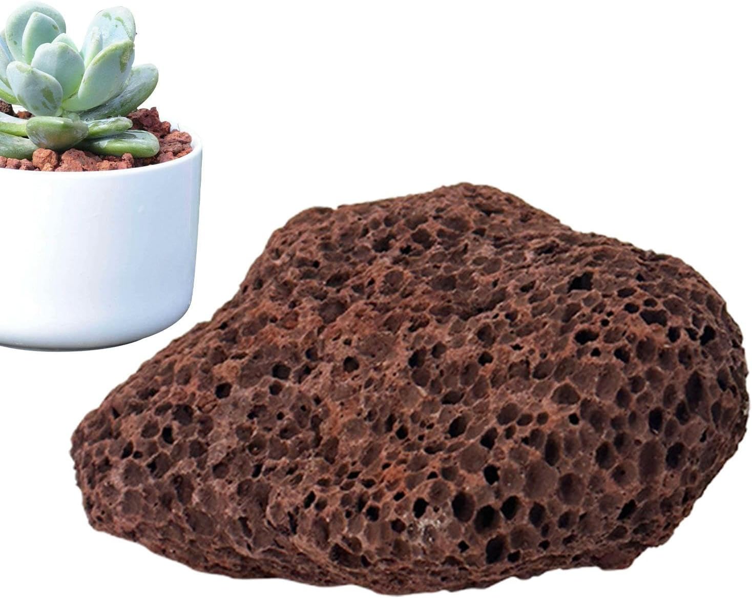 Haciariba Roca para pecera Piedra volcánica roja para pecera