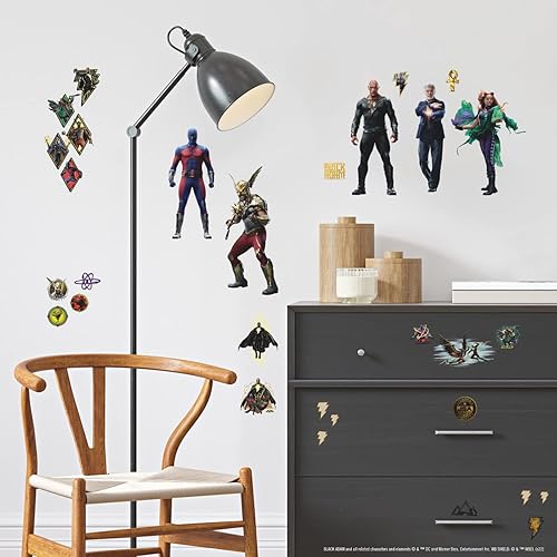 Miniatura 5 de RoomMates RMK5238SCS Adam - Calcomanías de pared para despegar y pegar, color negro