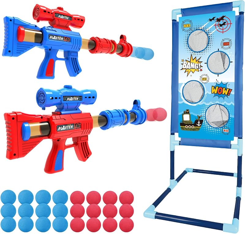 YEEBAY Target Game Set for Age 6, 7, 8,9,10+ Year Old Kids, Boys, Active Play Game with Soft Foam Balls and Scoring Target