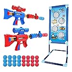 YEEBAY Shooting Game Toy for Age 6, 7, 8,9,10+ Years Old Kids, Boys - 2pk Air Guns & Shooting Target & 24 Foam Balls - Ideal Gift - Compatible with Toy Guns