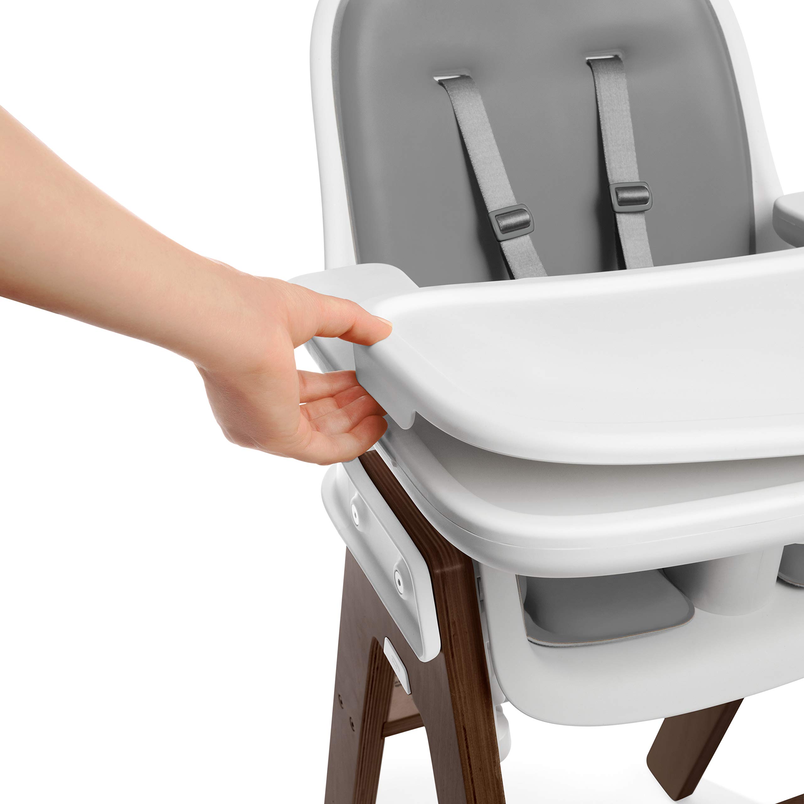 Oxo Tot Sprout Chair With Tray Cover Gray/walnut Blue OXO Tot