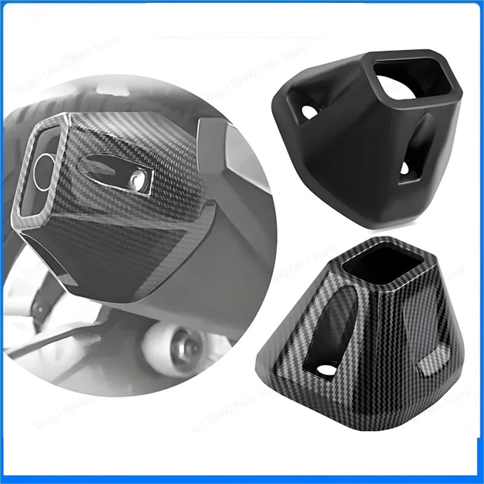 Cubierta de escape de motocicleta La cubierta trasera del tubo de escape de motocicleta es adecuada para la cubierta protectora de la cola modificada CLICK125 V1 V2V3.(Blue)