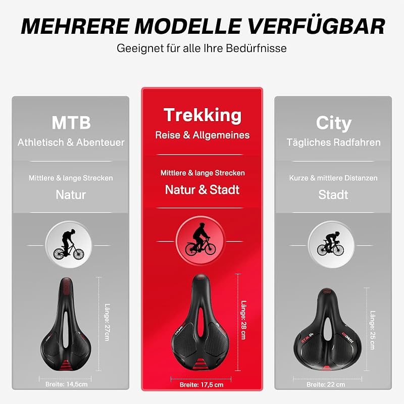 YOUNGDO Gel Kerékpár Nyereg Ergonomikus Puha Kényelmes Vízálló