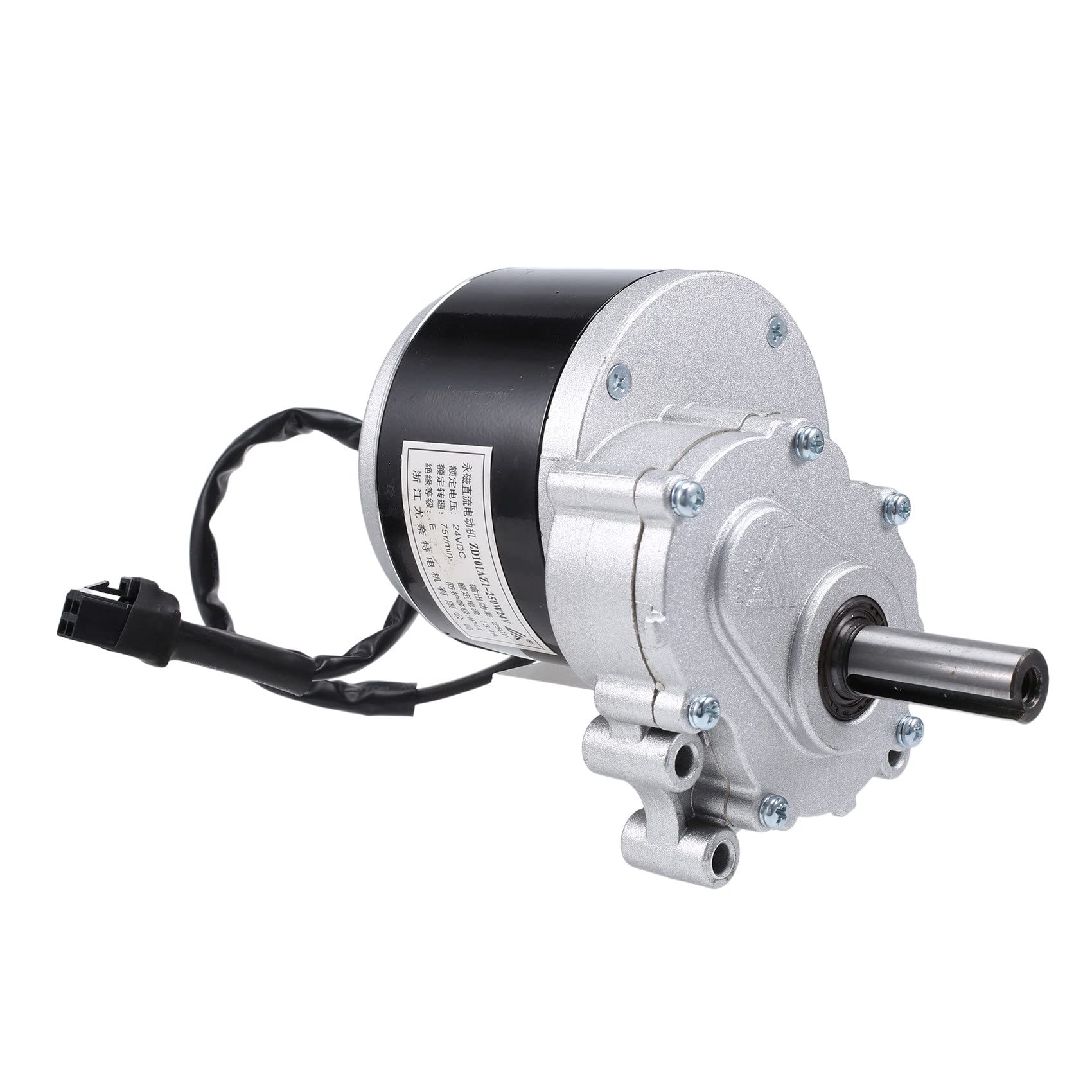 Motore un Spazzole un Bassa Velocità da 250 W 24 V 75 /Min, Albero Più Lungo 44 Mm, Diametro 'Albero 17 Mm, Motore un Spazzole con Ingranaggi CC per Sedia un Rotelle Usata