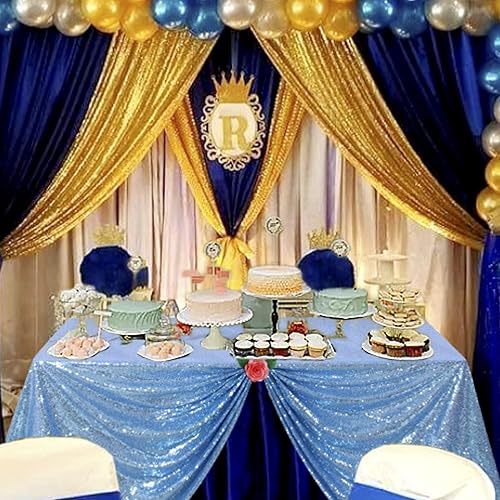 Miniatura 3 de DUOBAO Mantel de lentejuelas de 50 x 80 pulgadas, color amarillo, para fiestas de cumpleaños, decoración de vacaciones, manteles de fiesta infantil