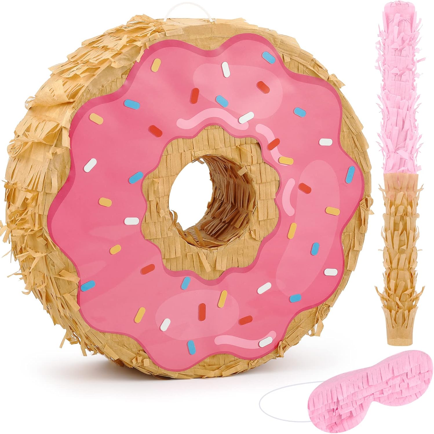 Deekin 3 Pcs Cute piñata Set Include piñata with Stick Eye Mask Large piñata Money