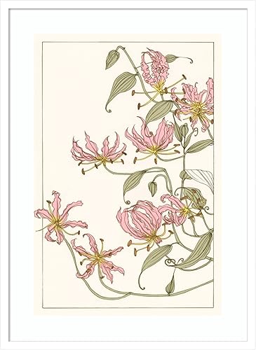 Miniatura 20 de Amanti Art Impresión artística enmarcada para pared, 28 x 21 pulgadas, lirio gloriosa botánico I de Melissa Wang, arte de pared de flores, Búho