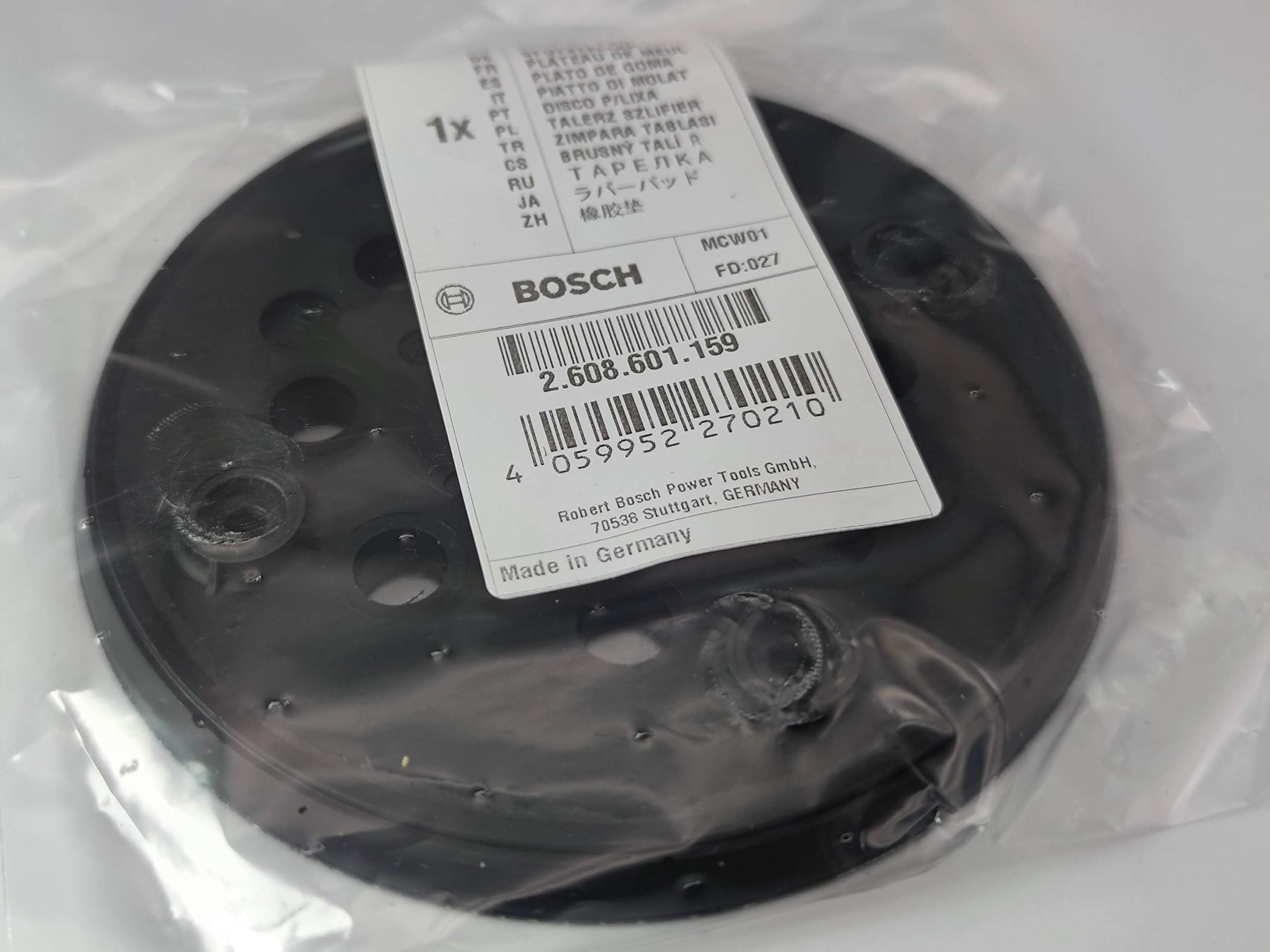 Piastra Per Levigatrice Bosch PEX270AE - Ricambio Originale 2608601159, Facile Da Sostituire