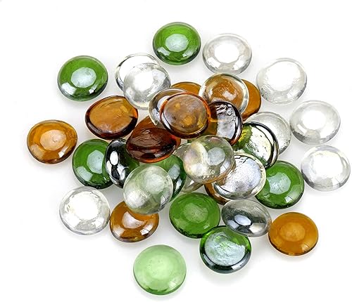 Miniatura 7 de Mr. Fireglass Cuentas de vidrio de fuego mezcladas de 10 libras, gotas de vidrio de fuego de 12 pulgada de alto brillo para chimenea, hoguera y