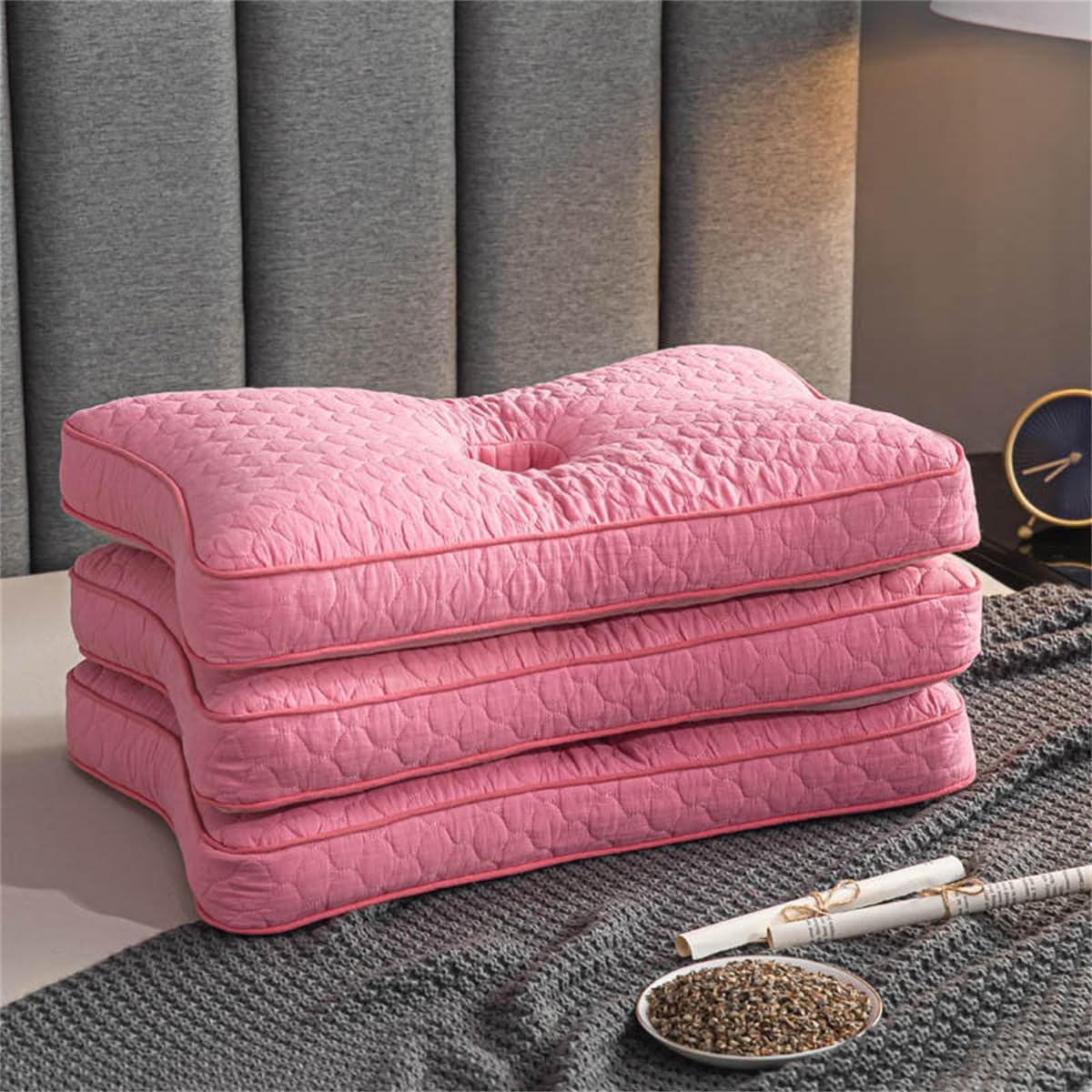 D,Ear Piercing Pillow, Travel Friendly CNH Pillow with an Ear Hole,Side Sleeping Pillow,Piercing Health & Ear Recovery,for CNH, Tinnitus Or Ear Infection Pain Relief