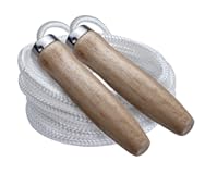 Heavyweight Nylon Ball Bearing Speed Jump Rope with Wood Handles&comma; 8&period;5-Feet &lpar;Single&rpar;