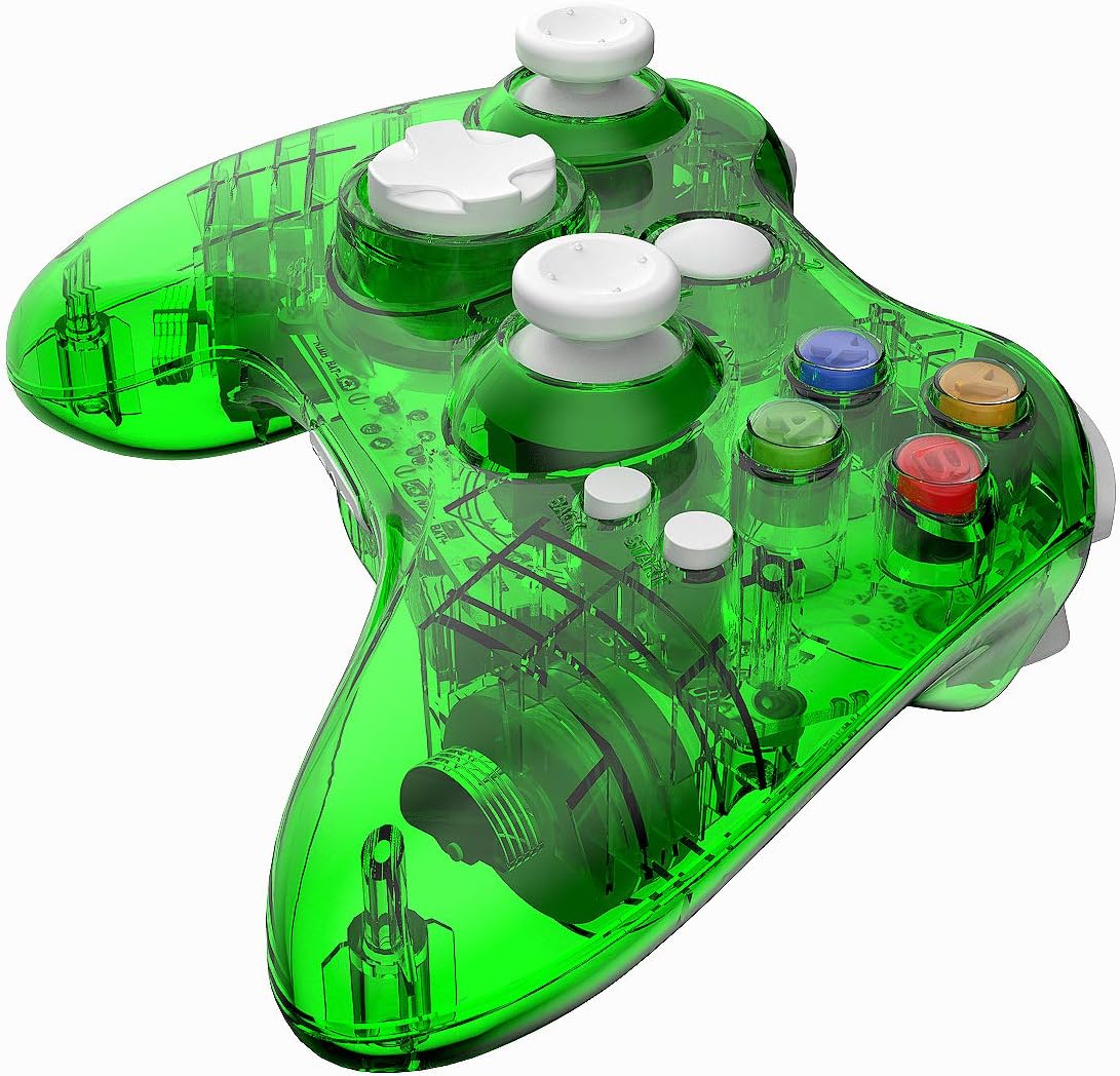 PAWHITS Wireless Controller Compatible with 360 Double Motor Vibration Wireless Gamepad Gaming Joypad, Green : Video Games