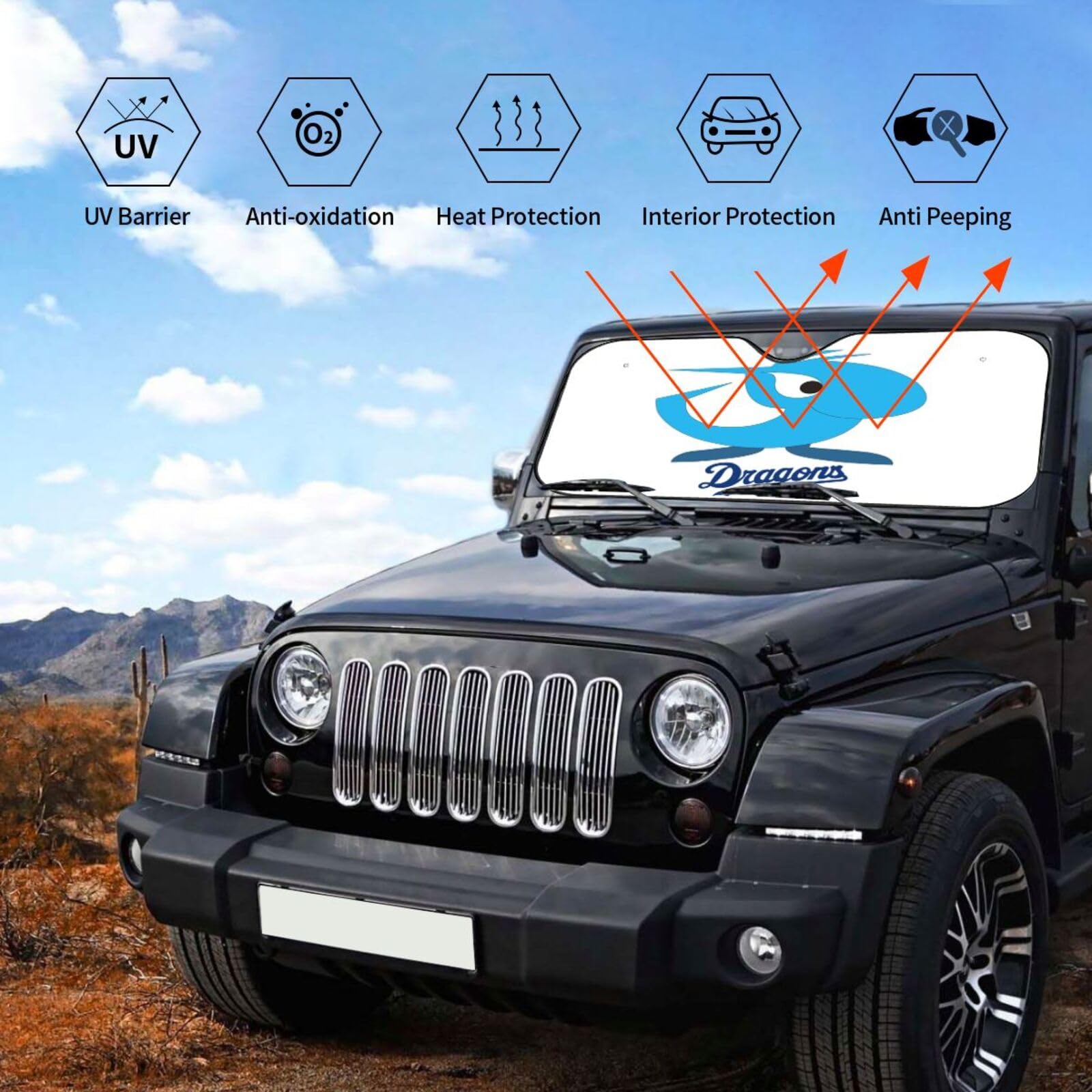 Amazon | 中日ドラゴンズ サンシェード 車 フロント 車用サンシェード