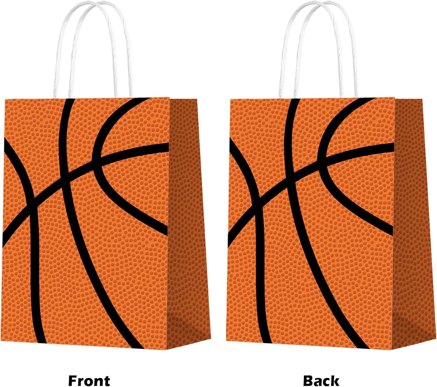 KERINGO 16 PCS Basketball Party Decorations Basketball Gift Bags with Handles for Basketball Birthday Party Supplies Basketball Candy Treats Bags Basketball Party Favor Bags Basketball Goodie Bags - Image 3