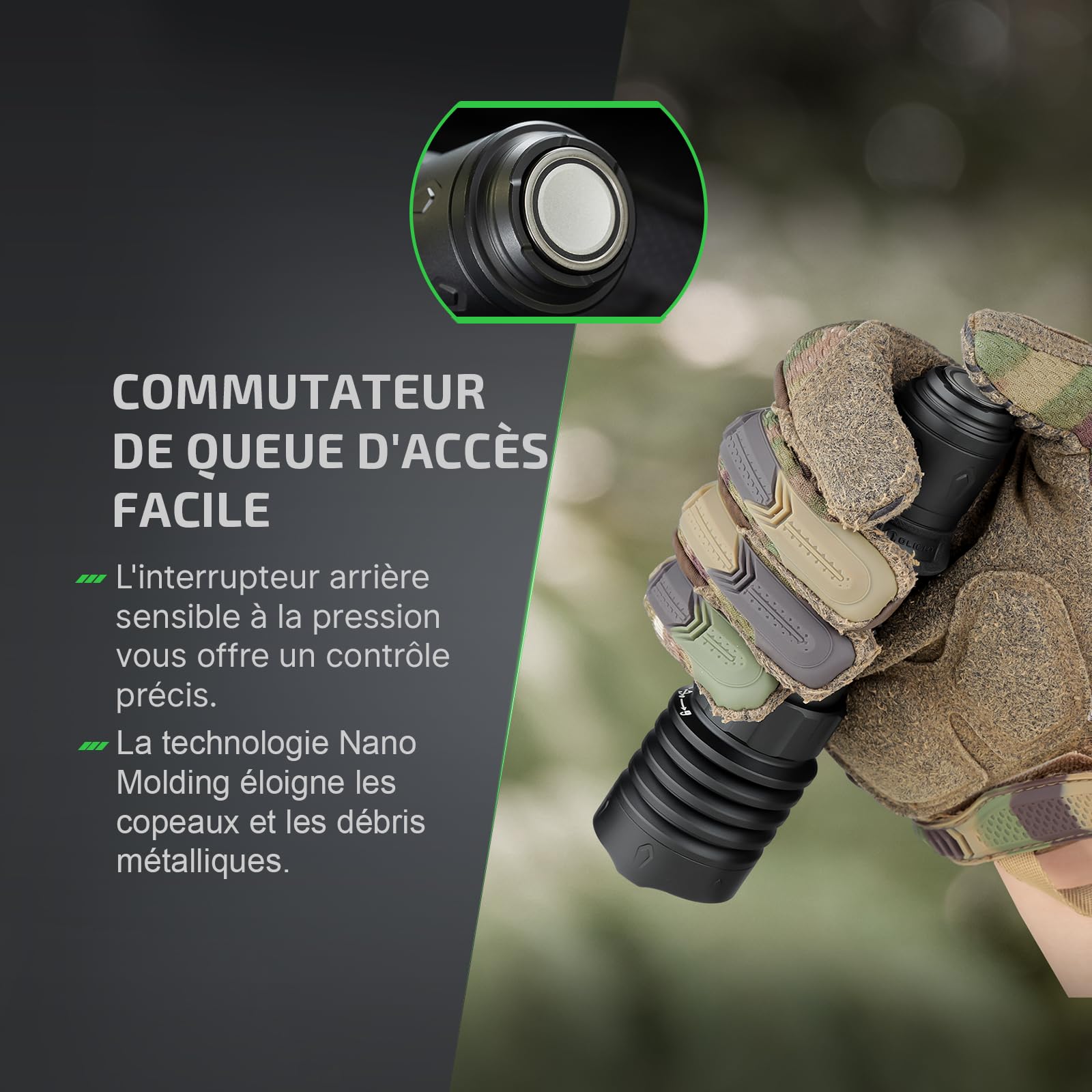 OLIGHT Warrior X 4 Lampe de Poche Tactique Rechargeable 2600 LM 630M | Charge via USB-C, Fourni Avec un Étui en Cuir, Étanche IPX8, Adapté aux Activités de Plein Air, au Camping et à la Chasse