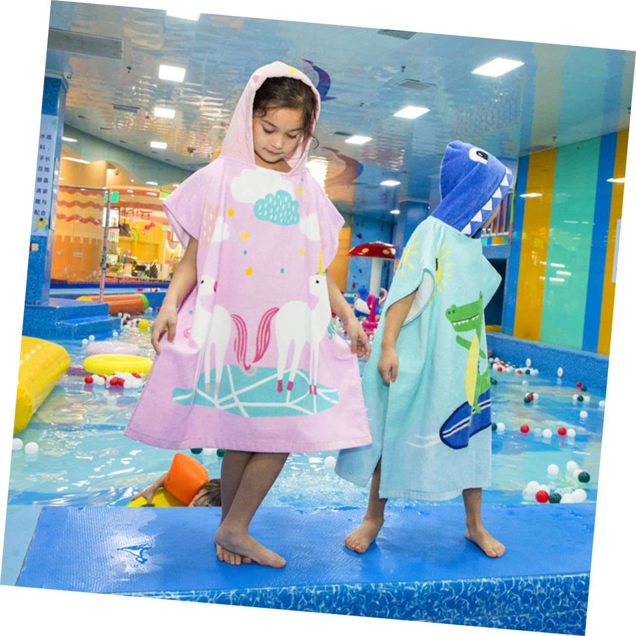 SHOWERORO Toalla de Baño Capucha para Niños, Secado Rápido, Algodón Suave
