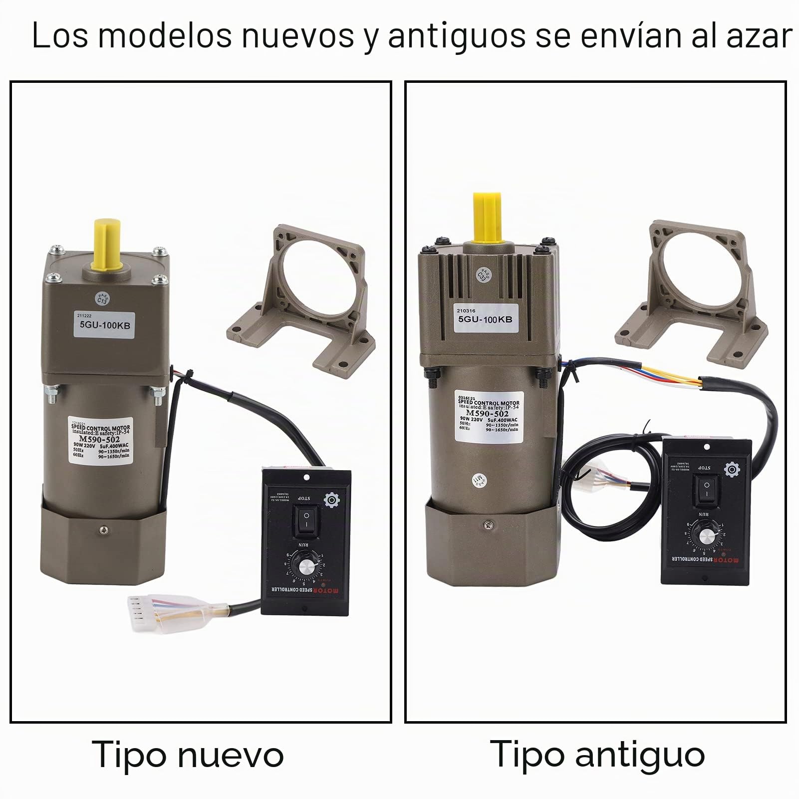 motor monofasico + Motor de engranaje eléctrico, CA 220V 90W Velocidad ajustable de desaceleración del motor de engranaje asíncrono monofásico(100K)