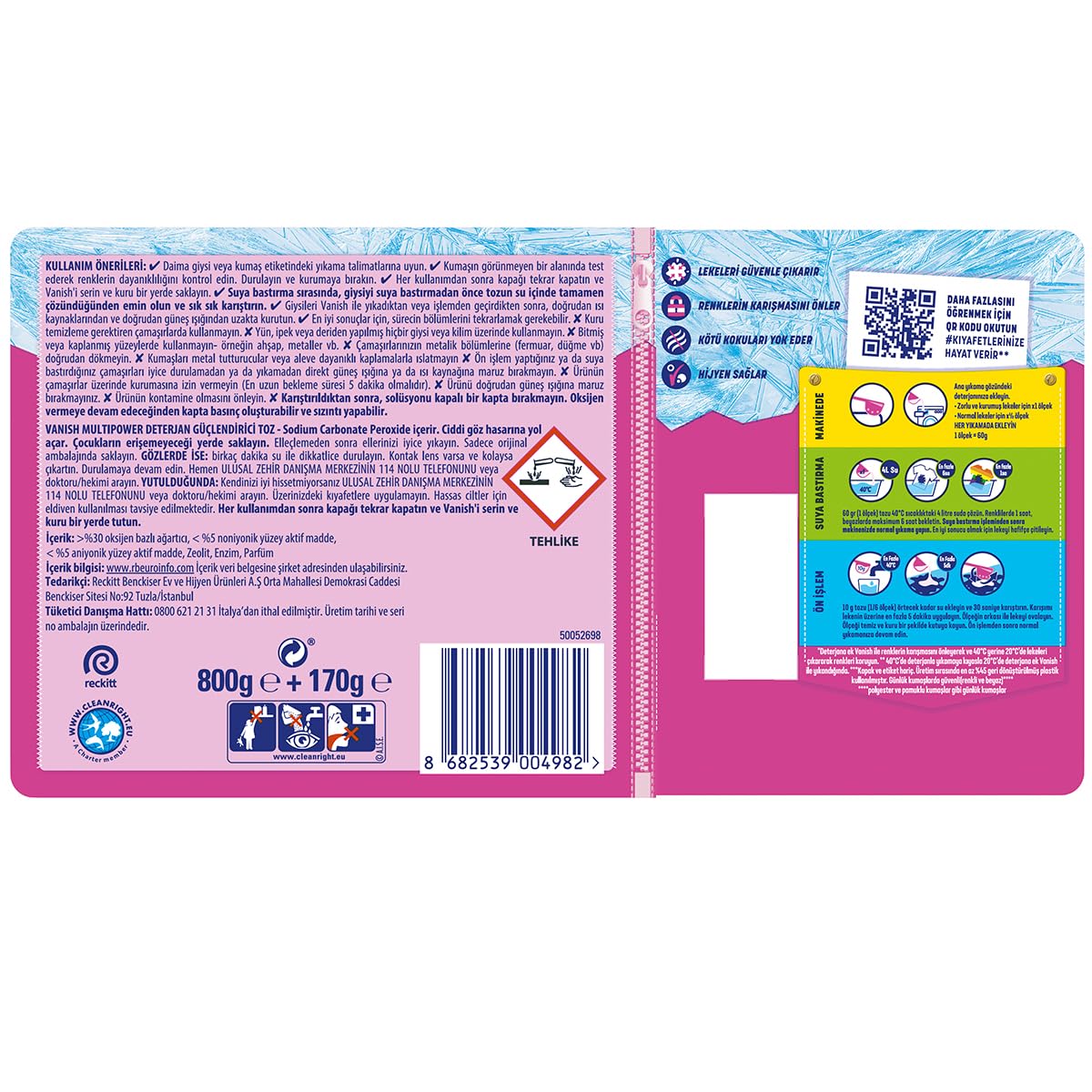 Vanish Multipower Toz Pembe 970 gr
