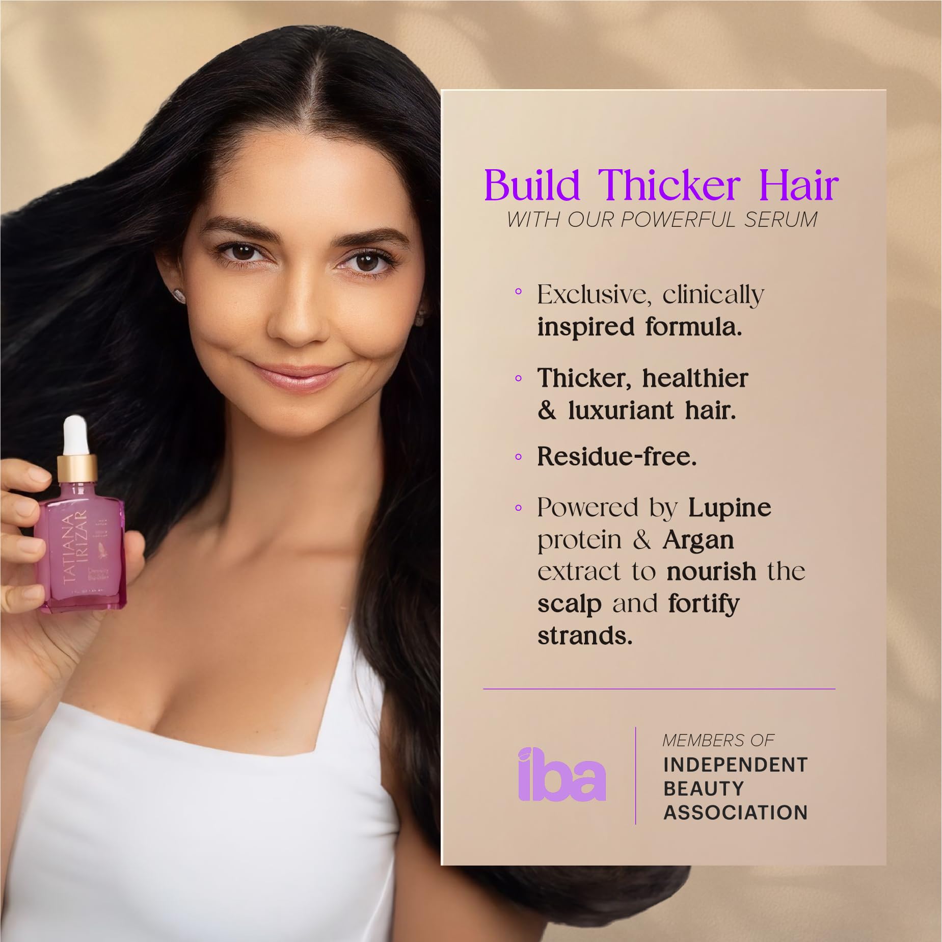 Suero engrosador del cabello, para mujeres, fabricado en Estados Unidos, 1.0 fl oz, tratamiento clínicamente probado para el cuero cabelludo, no graso, biotina natural, argán y péptidos de guisantes 4