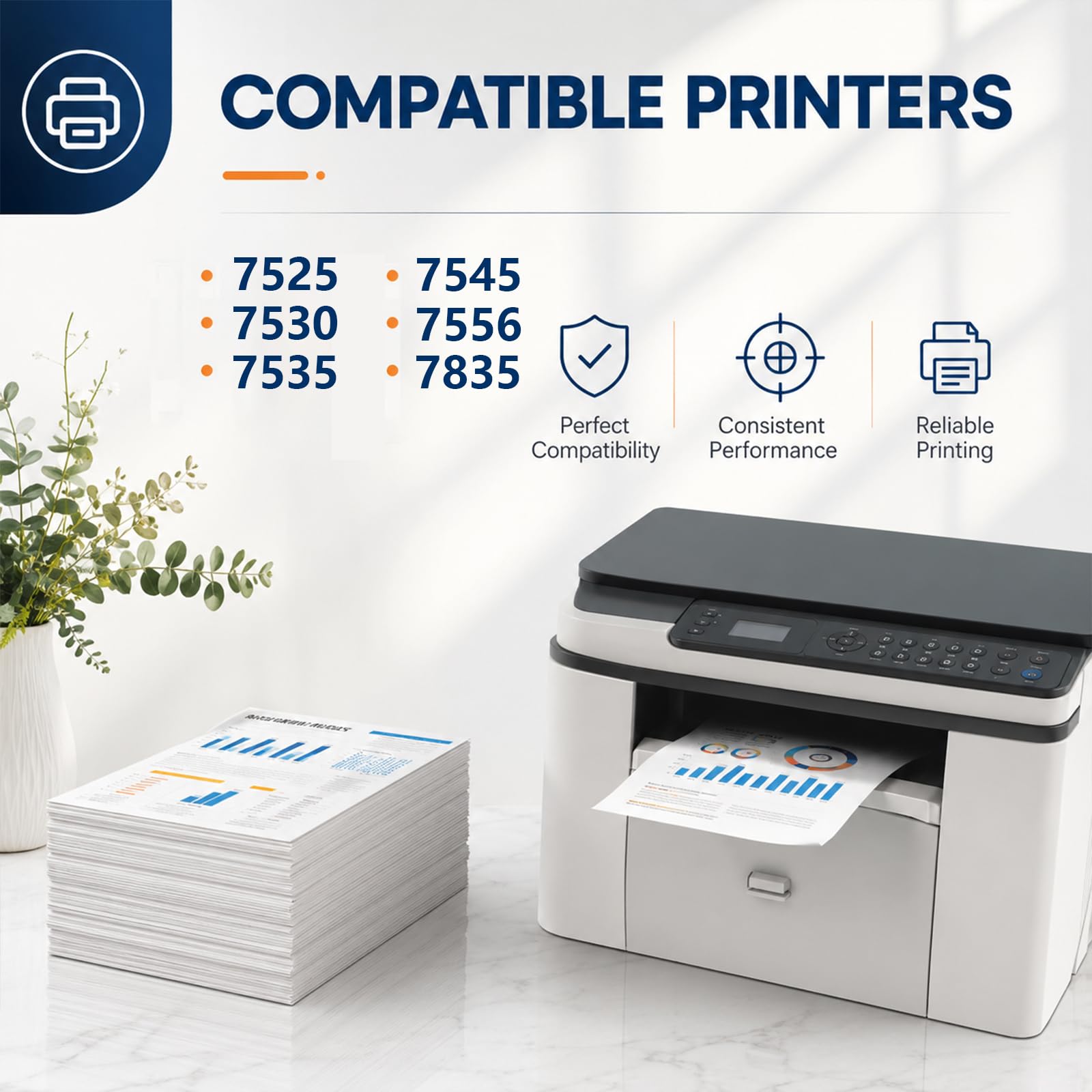 013R00662 Wkład bębnowy, zamiennik drukarki Xerox WorkCentre 7525 7530 7535 7545 7556 7835 Drukowanie z dużą prędkością, precyzyjne obrazy, bogate kolory, 4 szt