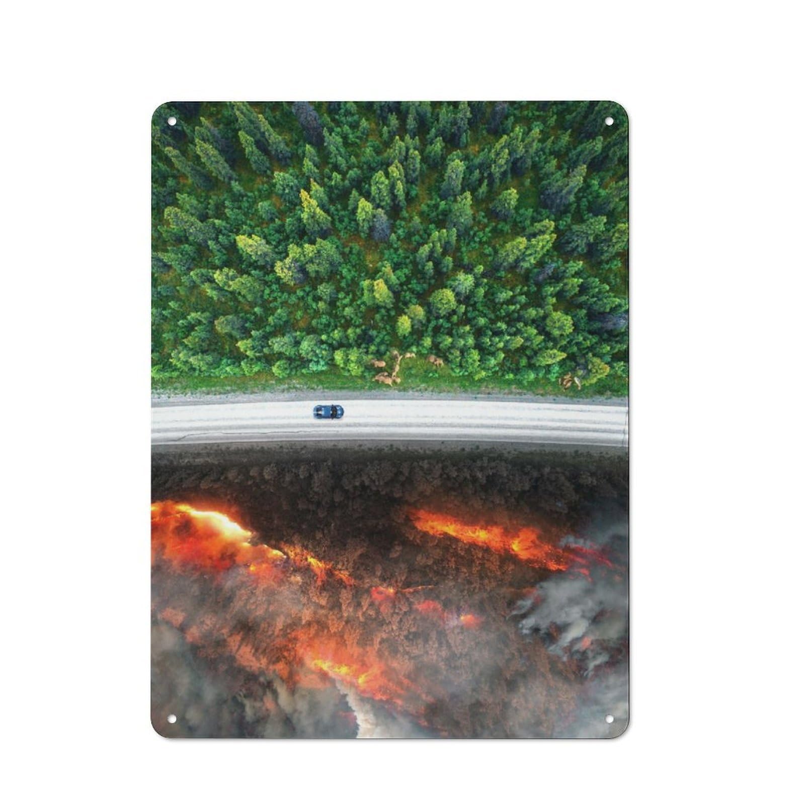 Junmoney Global Warming Tin Wall Plaque 40X30cm With For Guest Room Or Hallway, For Metal Sign Collectors, For Garage And Workshop Walls