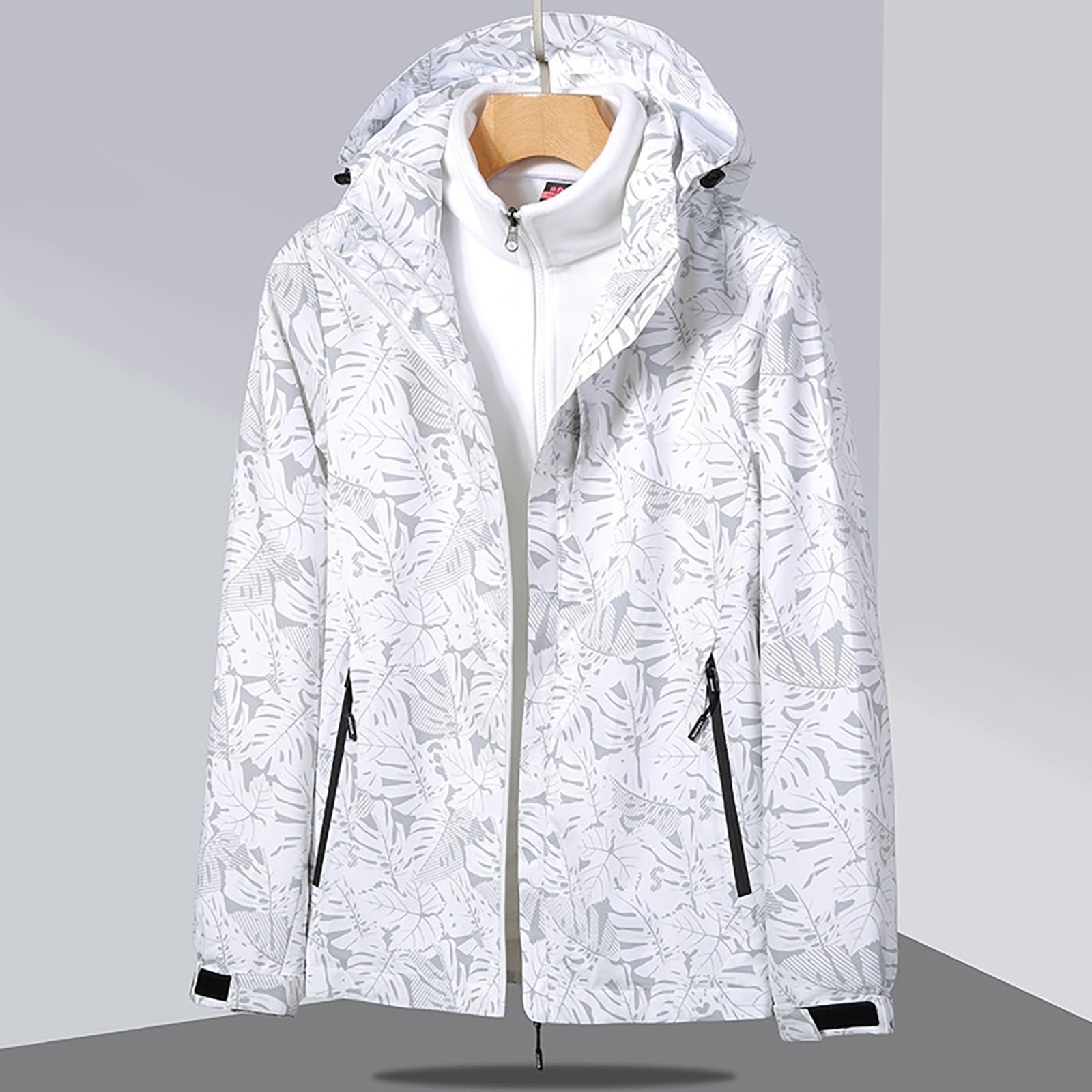 Chubasquero para mujer, senderismo, chubasquero para mujer, forrado, impermeable, cálido, bolsillos con cremallera, chaqueta de invierno, chaqueta deportiva, chaqueta térmica con cremallera completa