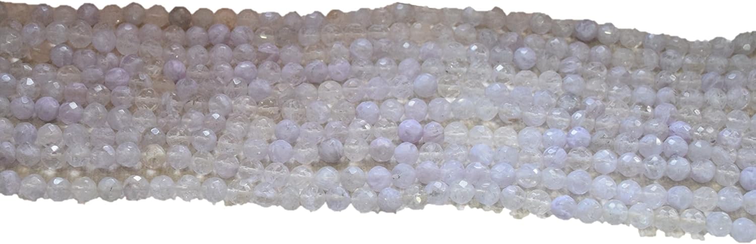 White Rainbow Faceted Round Shape Gemstone Beads for Jewelry Making, Jewelry Supplies, Rainbow Beads 8mm Size, 1 Strand Each of 16" Length
