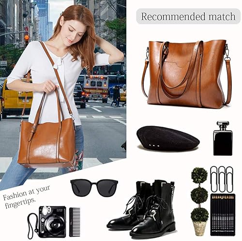 Miniatura 7 de Pahajim - Bolsos de piel para mujer con asa superior