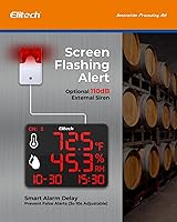 Vista 6 de Elitech Bluetooth Hygrometer Thermometer Reusable Temperature Recorder Data Logger Temperature Humidity with Large Screen Data Storage Export