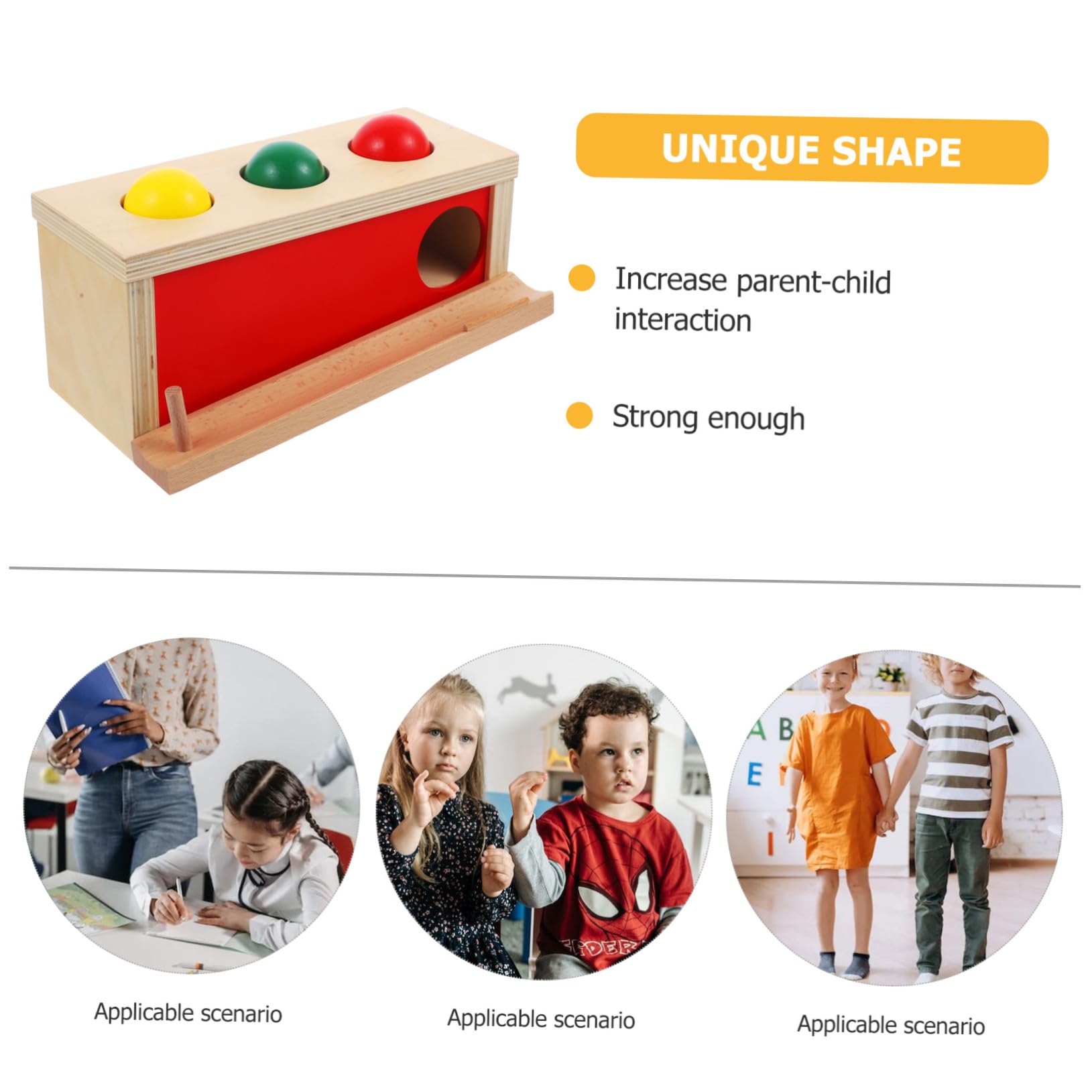 Hohopeti Giocattolo Montessori per Mesi e Anno Tavolo Pressa Palle in Legno per Sviluppo Coordinazione Occhio-mano Motricità Fine e Pensiero Logico Gioco Educativo per Prima Infanzia