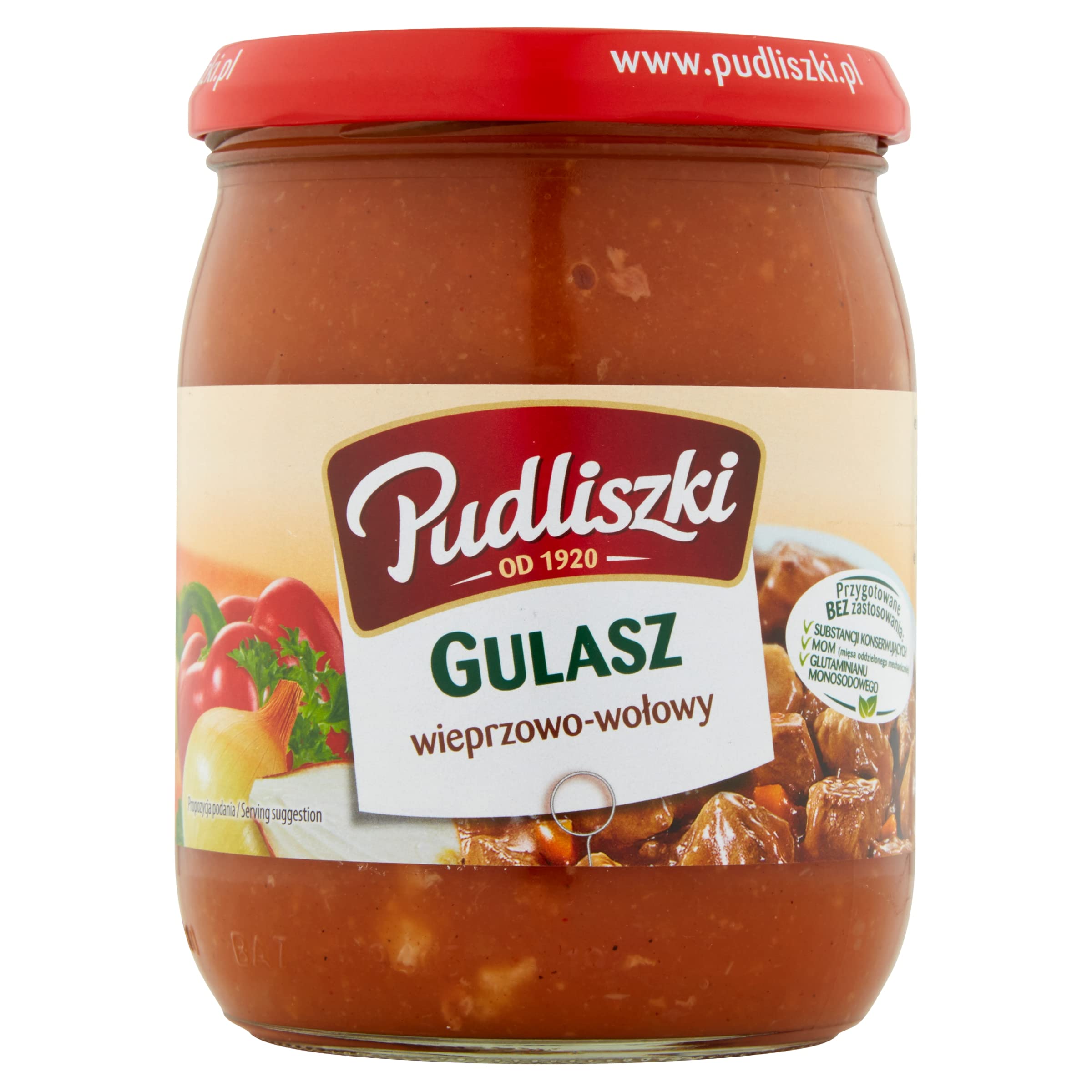 Pudliszki Gulasz Pork & Beef Gulasch 500g (confezione da 4)