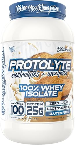 Miniatura 5 de VMI Sports ProtoLyte 100% Proteína aislante de suero en polvo, Snickerdoodle, 1.63 libras, con aminoácidos, electrolitos, enzimas, alta proteína,