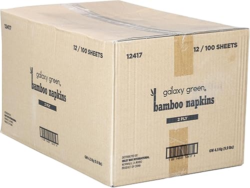 Miniatura 8 de Servilleta de papel desechable de bambú de 2 capas (100 unidades x paquete de 12)