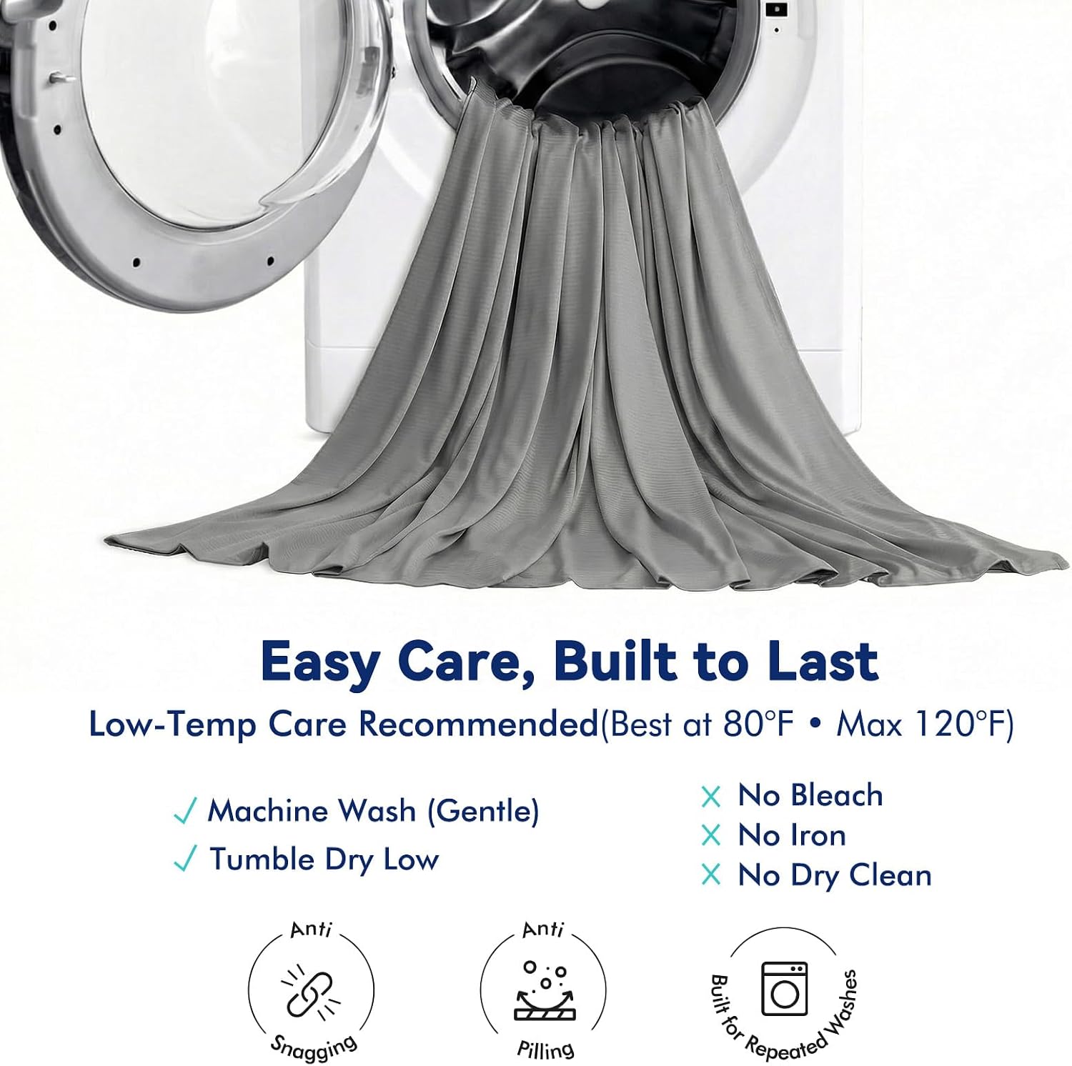 Elegear Silver-Infused Cooling Blanket for Hot Sleepers, Throw XL | Arc-Chill® 3.0 Q-Max>0.5 Cool Fiber; Lightweight, Breathable Comfort with Odor Reduction & Hypoallergenic for Night Sweats