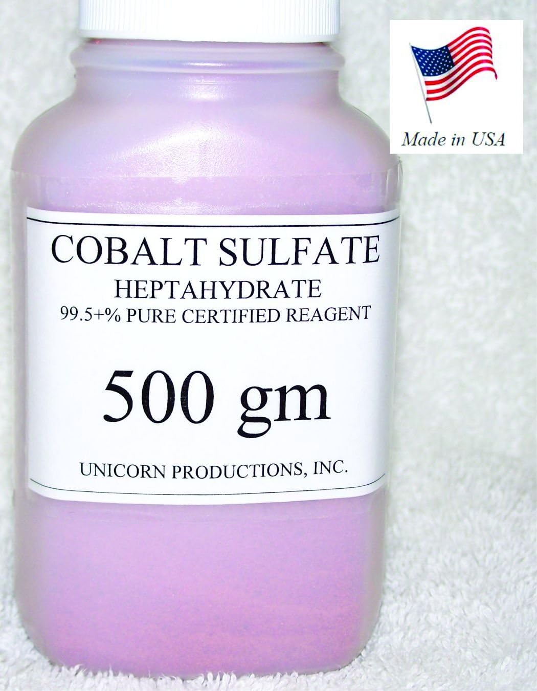 Cobalt Sulfate - Heptahydrate 99.5+% Reagent - Certified - 500 gm