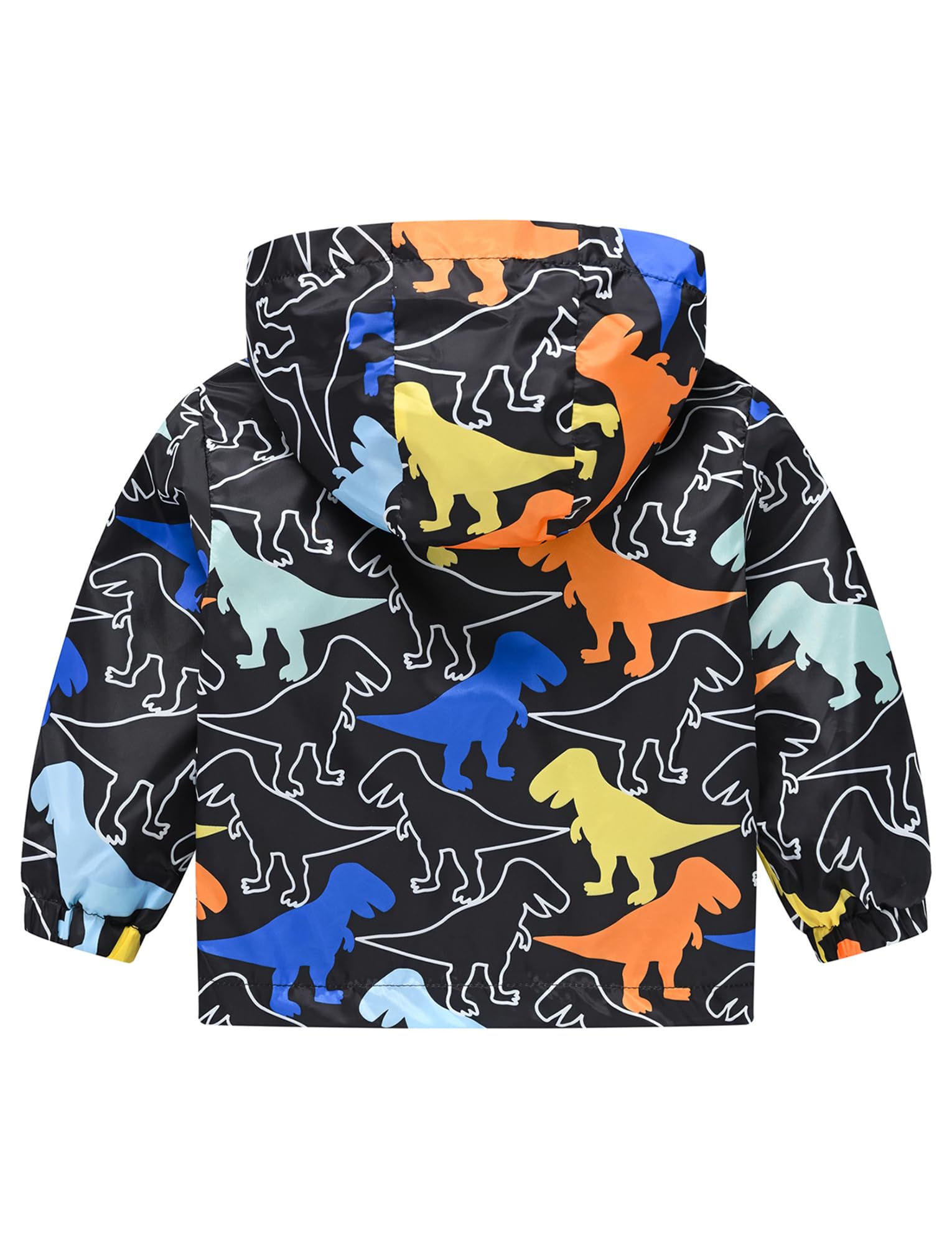 Happy Cherry Toddler Boy Windbreaker Hoodie Dinosaur Prints Coat Baby Spring Fall Jackets Outdoor Long Sleeve Zipper Coat Activewear