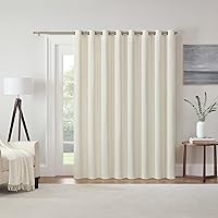 Vista 54 de Eclipse Cortina Extra Ancha con Ojales, Kendall Panel de Cortina para Puerta Corrediza de Patio, Cortinas con Textura Sólida de Aislamiento Térmico