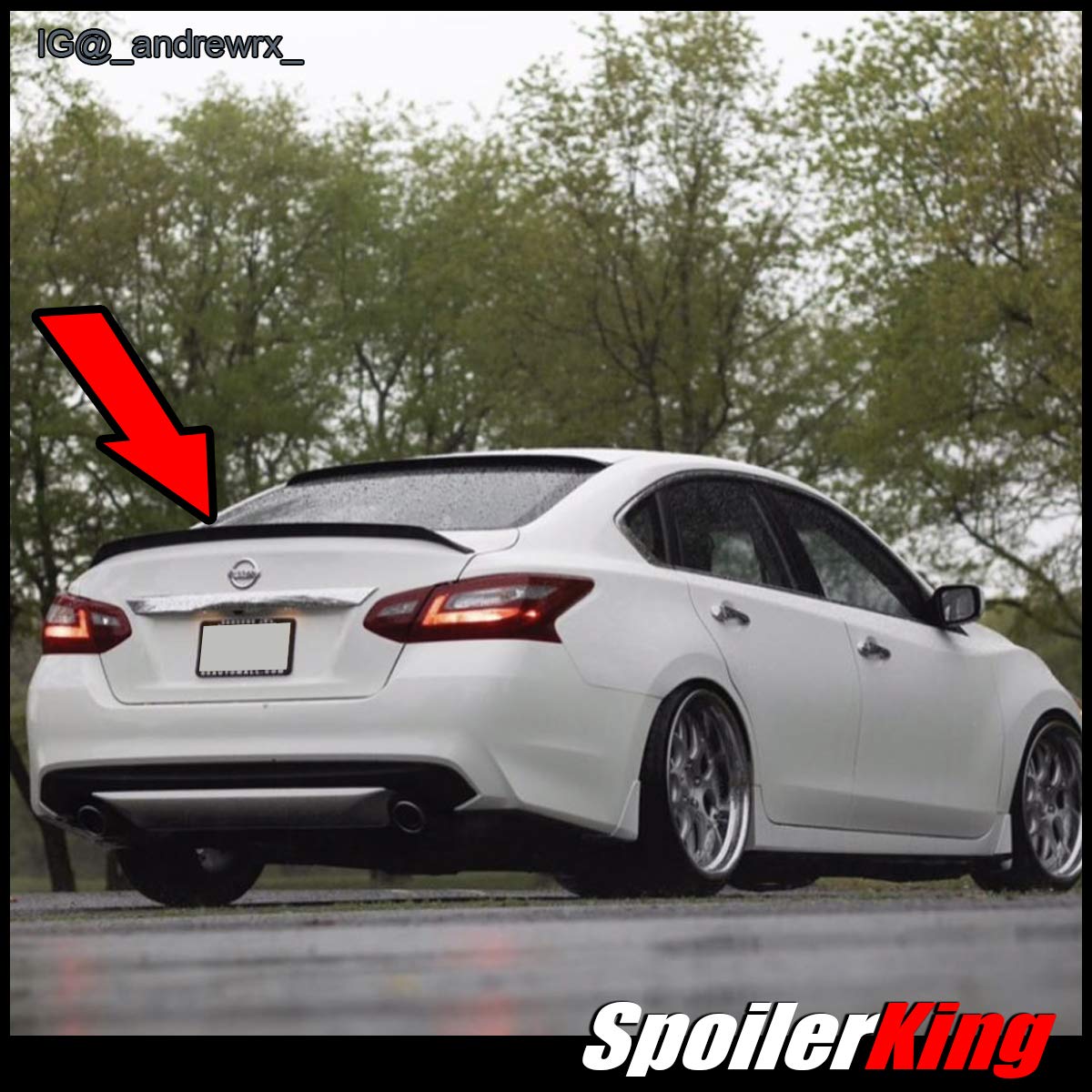 SpoilerKing Trunk Spoiler For Altima 2013-2015 - 284P Unpainted Polyurethane 2 5/8" Wide