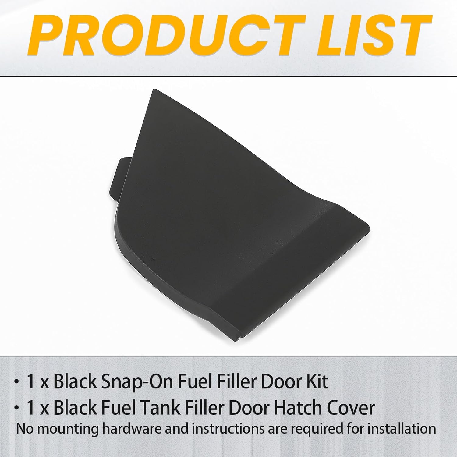 KUAFU Fuel Filler Door Housing Pocket Hinge Door Assembly with Black Cover Compatible with 2015-2023 Ford Transit Van 150 250 350 HD Replacement for CK4Z-5427936-A CK4Z-61405A26-B
