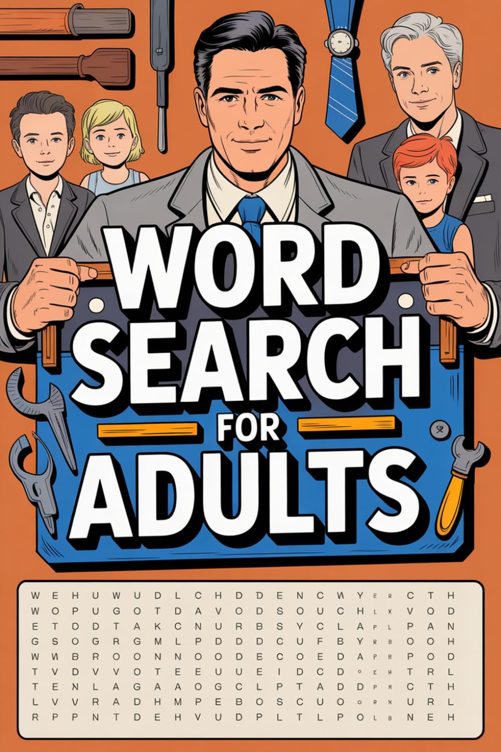 Fathers Day Gifts: Word Search for Adults - Interactive Puzzle Workbook for Grown-Ups and Family Time