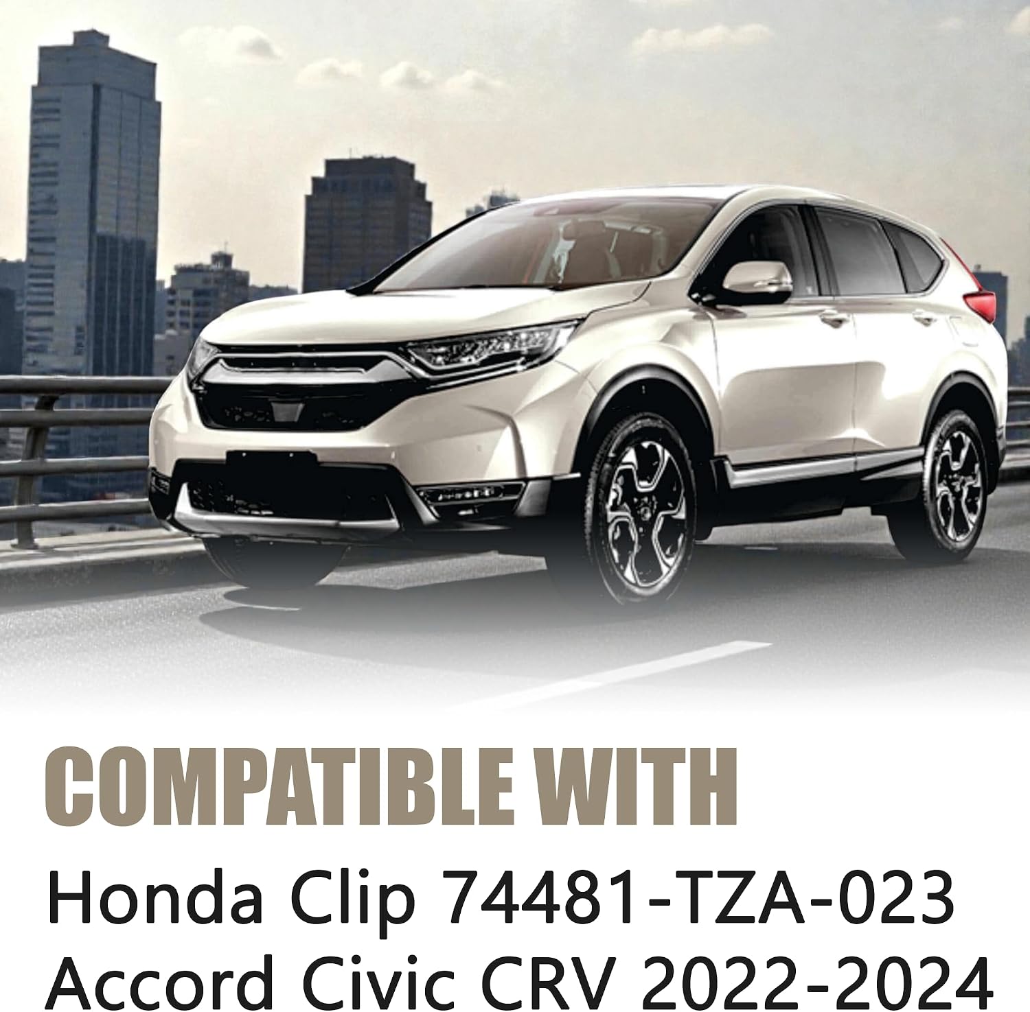Fuel Gas Tank Clip fit for Honda CRV Honda Accord Civic 2022-2024 74481-TZA-023 74481TZA023 Plastic Fuel Lid Door Tank Cap Clamp Clip, Quality Exterior Panel Component, 1Pc Black